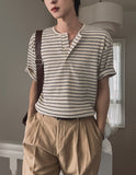 Wins ST Half Henley Neck Tee