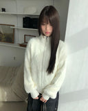 Soin Mink Fur Zip-Up Jumper