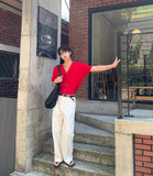 Port One Tuck Bio Cotton Slacks