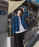 Ombre Over Check Crop Shirt