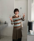 Nellady Stripe Round Crop Cardigan