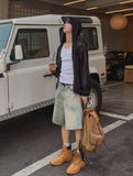 Pier Adjust Bermuda Denim Pants