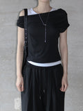 Yuko Drape Layered Tee