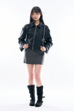 Boyle minimal leather jacket