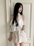 Hawkin cargo banding mini skirt