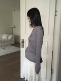 tiptoe loose fit see-through long-sleeved T-shirt