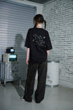Wild Cat Embroidery Short Sleeve T-shirt