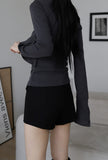 Slim V-neck Knit Top