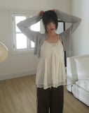 Iview eyelet punching crop cardigan