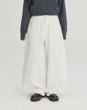 [BAONHAUS] Okone cut cotton wide balloon pants