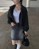 Kime Cropped Windbreaker Jacket