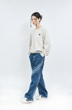 Wavy Brushed Wide Denim