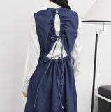 Poetne Back Slit Denim One Piece