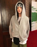 RIVET OVER HOOD ZIP-UP