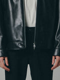 Fox Leather Overfit Single Jacket