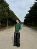 Hidden Pocket Half Shirt