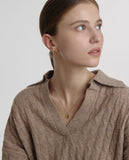 Volume Square Silver (C) H BAR Necklace M