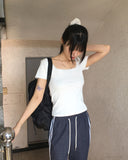 [MADE] Etro Lace Rib Short Sleeve T-Shirt