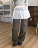 Bisso See-Through Dot Layered Tiered Skirt