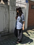 [unisex] Casa Denim Balloon Wide Banding Pants