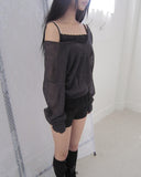 Karom Deep V-Neck Long Sleeve Knit
