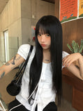 Sandy Summer Ribbon Strap Pintuck Puff Short Sleeve Blouse