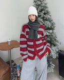 Cent Wool Haji Stripe Cardigan