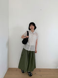 Papolo Nylon Cargo Bermuda Pants
