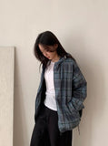 [unisex] Canber Check Hood Windbreaker
