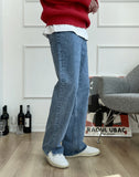 Dunce Wide Slit Denim Pants