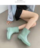 Rainy Season Heel 3cm Short Rain Boots