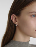 Essence Silver (W) Moissanite Freshwater Pearl Earrings 5mm