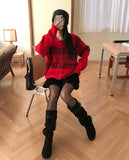 Double eyelet suede long boots