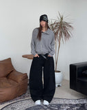 Heid Check Layered Balloon Pants
