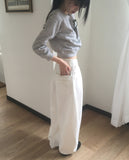 Hiro Ribbon Pocket Wide Cotton Pants