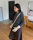 Colden High Neck Wool Knit Hoodie