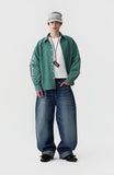 studded denim roll-up pants