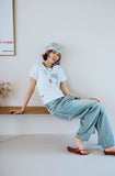 Dolphin Pop Crop Short Sleeve Tee