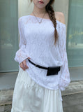 Dig Boat Neck Strap Off Mesh Knit