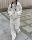 Sada corduroy corduroy string wide pants