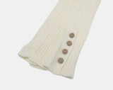 Woody wood button knit leg warmers