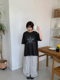 Ringing Star Printing Over Short Sleeve Tee