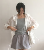 Dinte Lace Frill Hooded Shirt