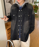 Railu Pocket Washing Denim Over Shirt