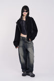 Scope deep blue wide denim pants