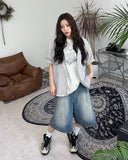 Randy Wave Bermuda Denim Pants
