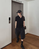 Pigment Washed Track Bermuda Pants
