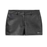 [mnem] refined leather short pants