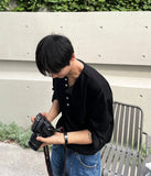 Sand brush wide denim pants