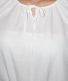 WAIST SHIRRING LONG BLOUSE